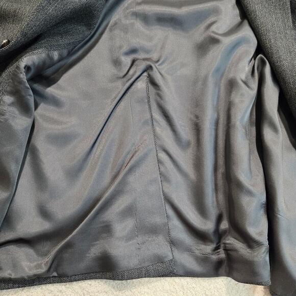 Lands End Men's 100% Lambswool Herringbone Blazer Sports Coat Sz 48L - Picture 13 of 13